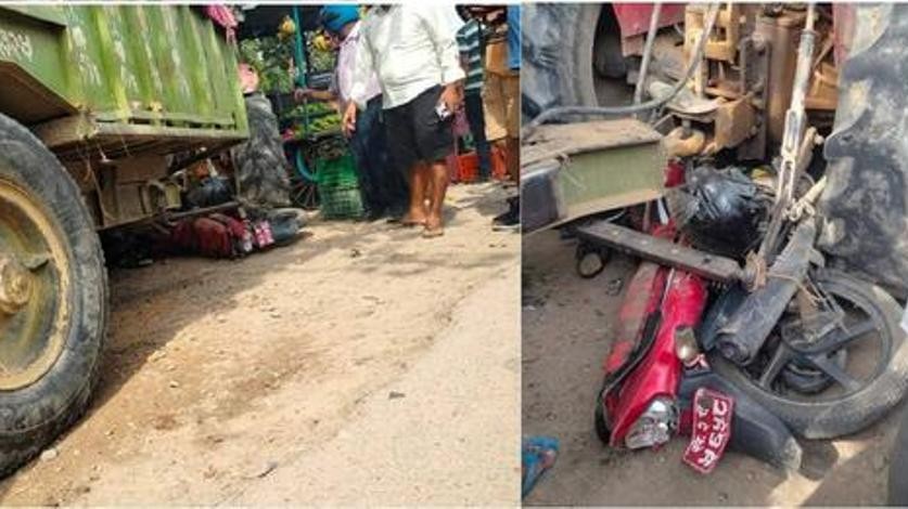कञ्चनपुरको भाँसीमा ट्र्याक्टरको ठक्करबाट मोटरसाइकल चालकको मृत्यु