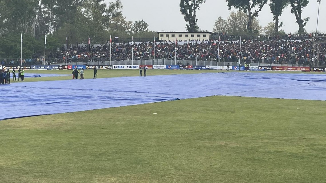 नेपाल र यूएईबीचको फाइनल खेल पानी परेर रोकियो