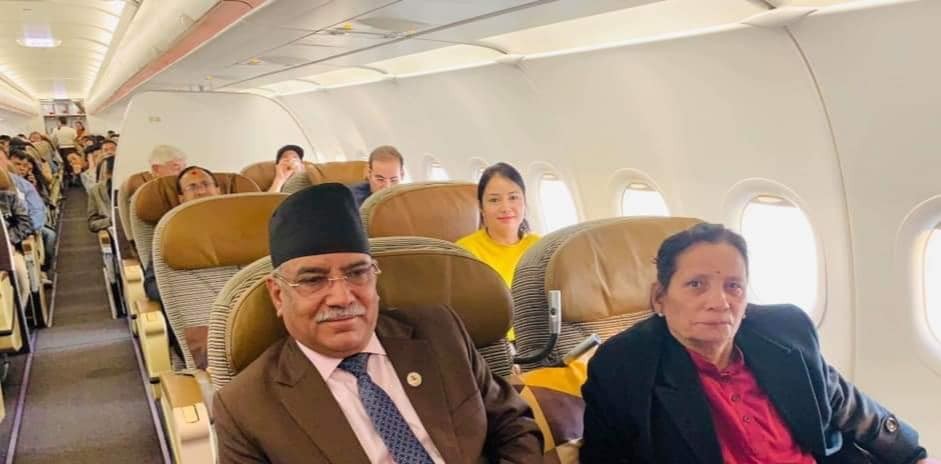 नेपाल कम्युनिस्ट पार्टीका अध्यक्ष पुष्पकमल दाहाल अमेरिका प्रस्थान