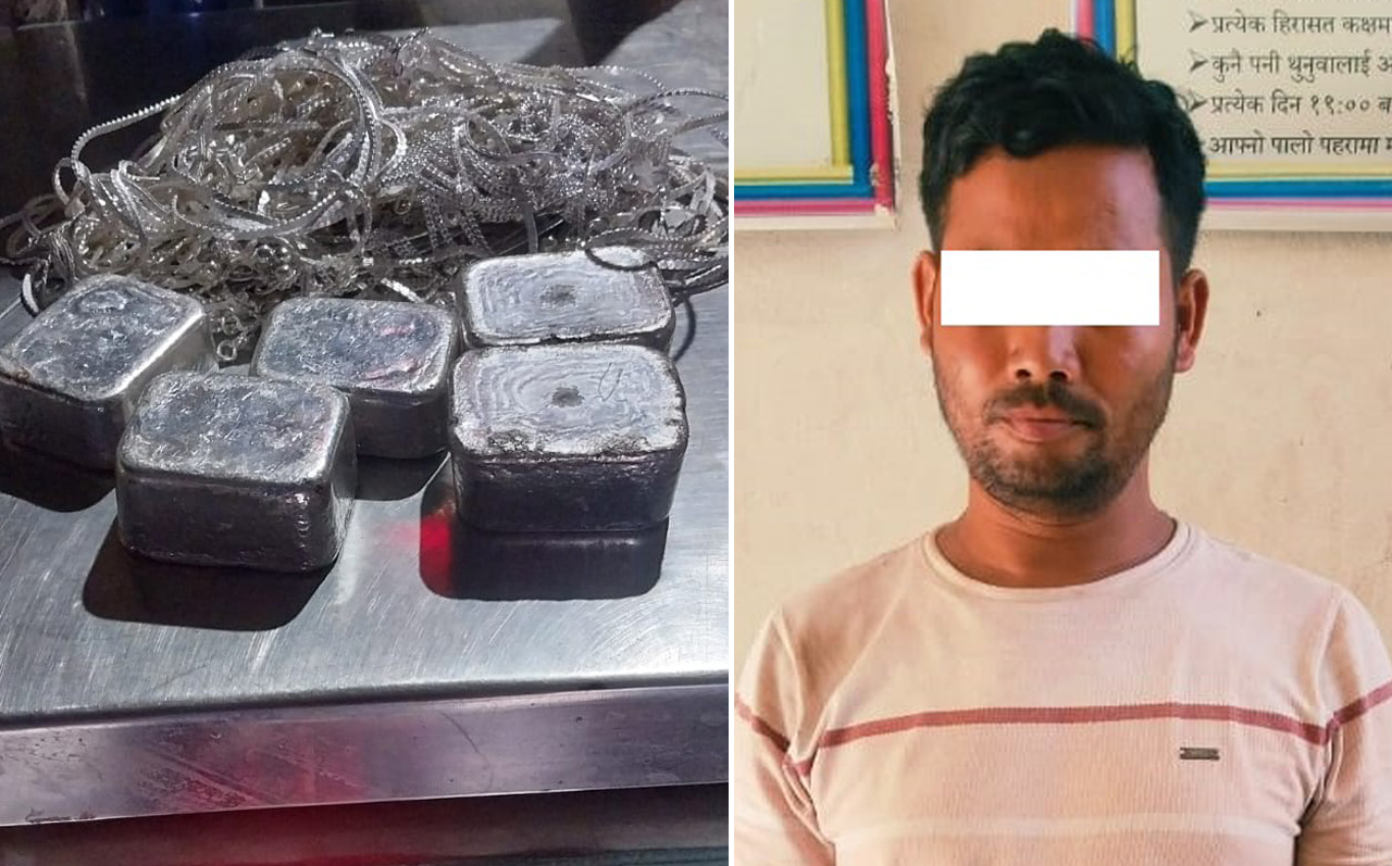 कैलालीमा झण्डै साढे तीन किलो चाँदीका गहनासहित एक जना भारतीय नागरिक पक्राउ
