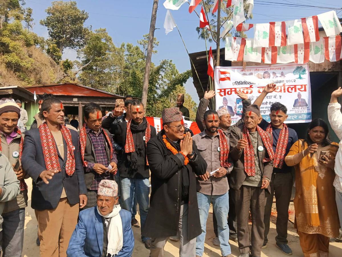 कैलाली–४ मा कांग्रेस उम्मेदवार बिष्टको प्रचार चुरेमा सुरु