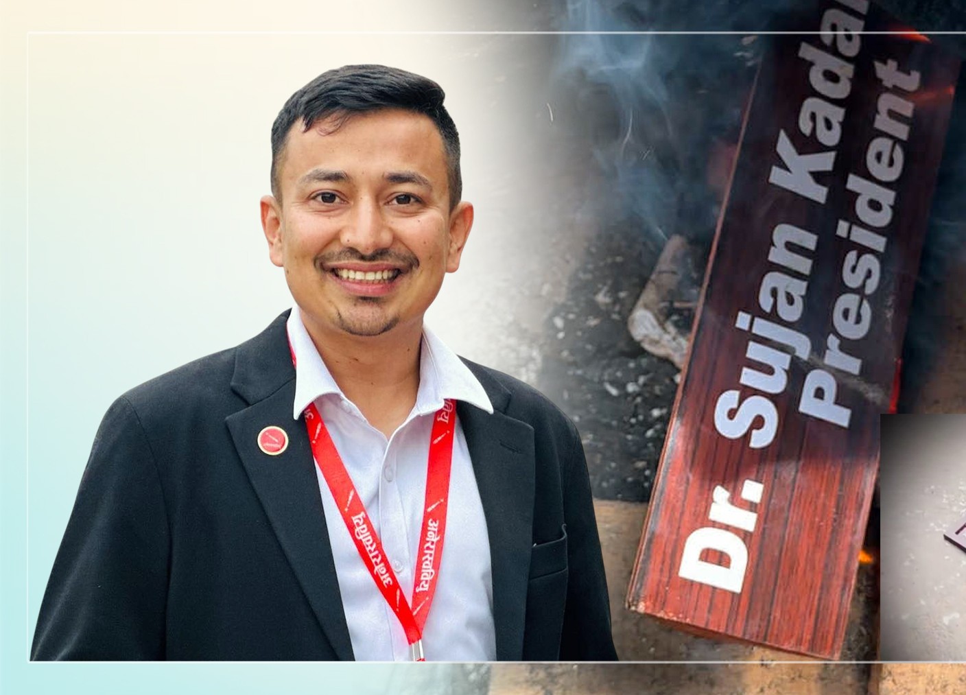 अनेरास्ववियुमा विवाद, पूर्वअध्यक्ष डा. कडरियाको फोटो र नेमप्लेट भुइँमा