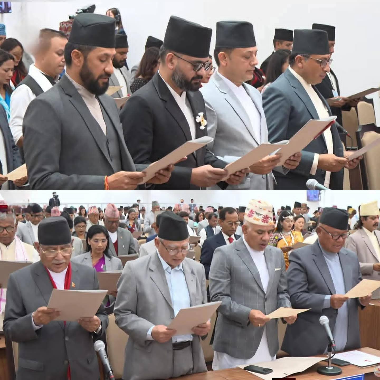 नवनिर्वाचित सांसदहरुले लिए शपथ