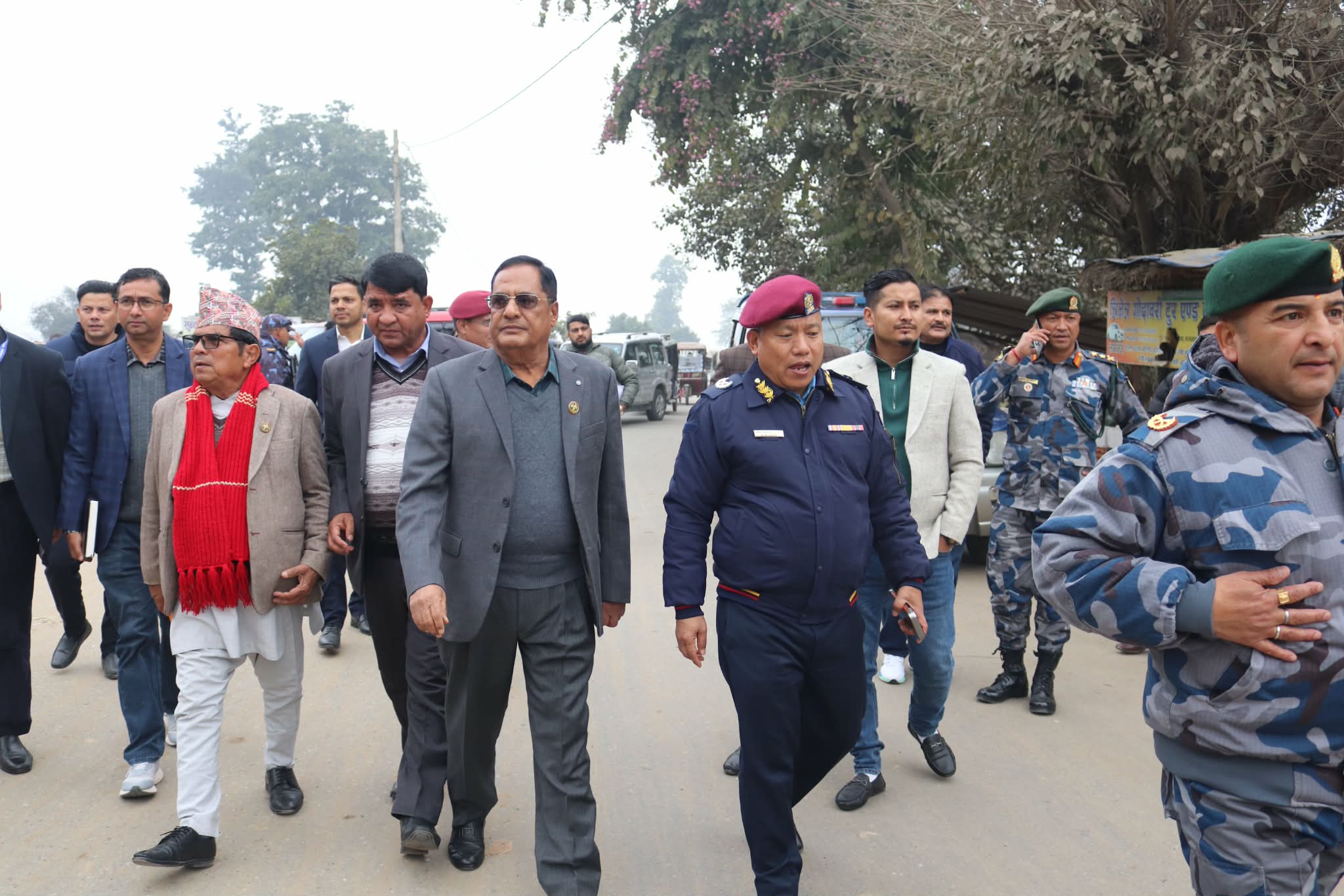 त्रिनगर र गड्डाचौकी भन्सार नाकाको मन्त्रीस्तरीय स्थलगत निरीक्षण