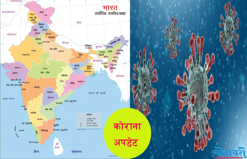 भारत : पछिल्लो २४ घण्टामा २ हजार ६४४ कोरोना संक्रमित थपिए