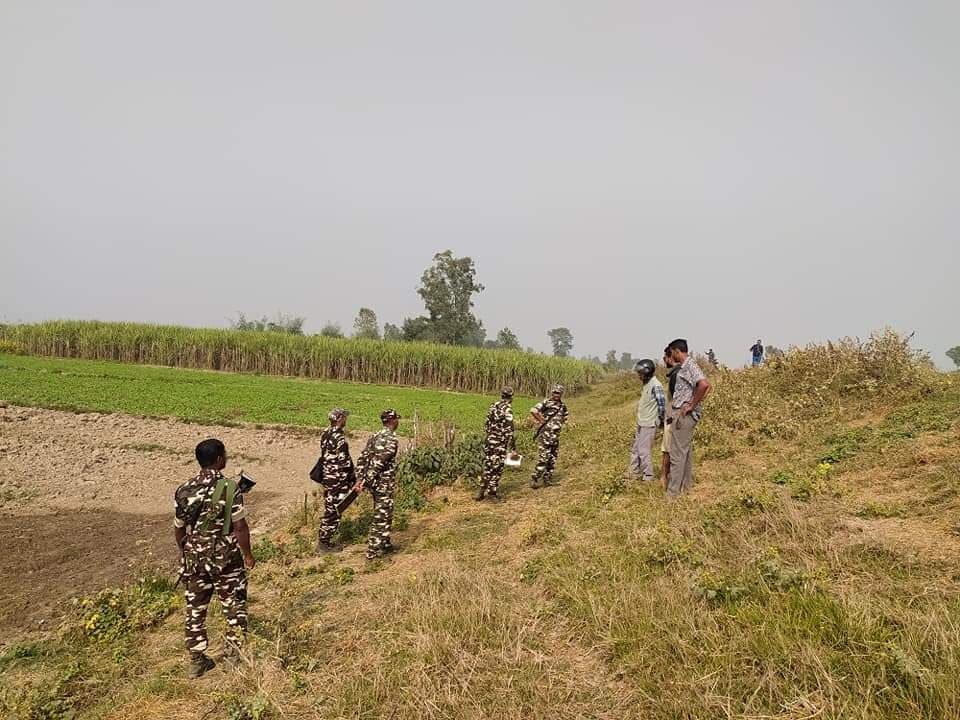 एकतर्फी रुपमा सीमा नापजाँच गर्न आएका भारतीय सुरक्षाकर्मीलाई स्थानीयले फिर्ता पठाए