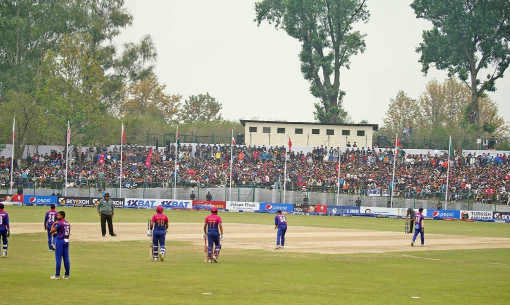 वर्षाले रोकिएको नेपाल र यूएईबीचको फाइनल खेल फेरि सुरु