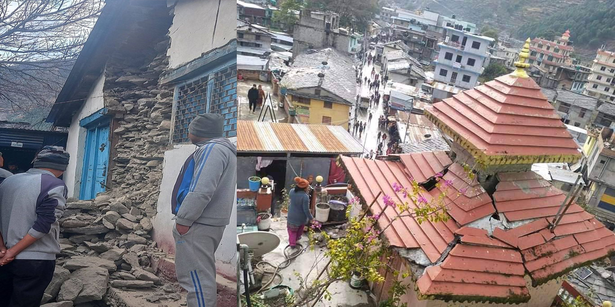 भूकम्पले बाजुरा,बझाङका घर तथा मन्दिरहरुमा क्षति