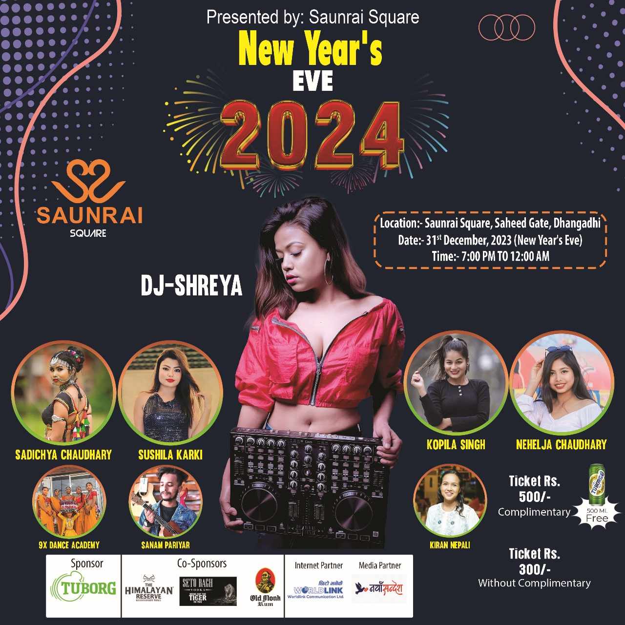 धनगढीको सौंराइ स्क्वायरमा पुष १५  साँझ आयोजना  हुँदै